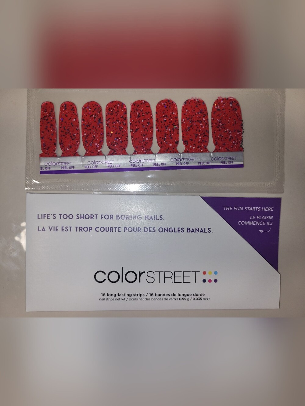 5 for $25 - Color Street Cherry Sizzle nail polish strips